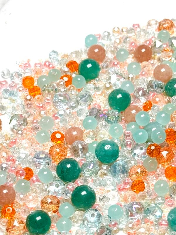 【Mixed beads】A03 - Aqua Tangerine