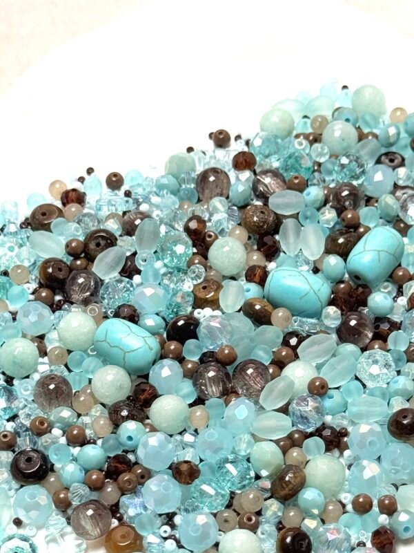 【Mixed beads】A196 - Aqua Cocoa